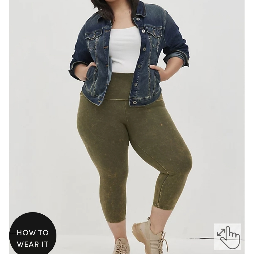 Torrid Premium Crop Foldover Leggings